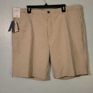 New Mens Carribean Performance Shorts tan 42.